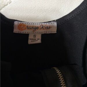 Orange Kiss Black Crop Top